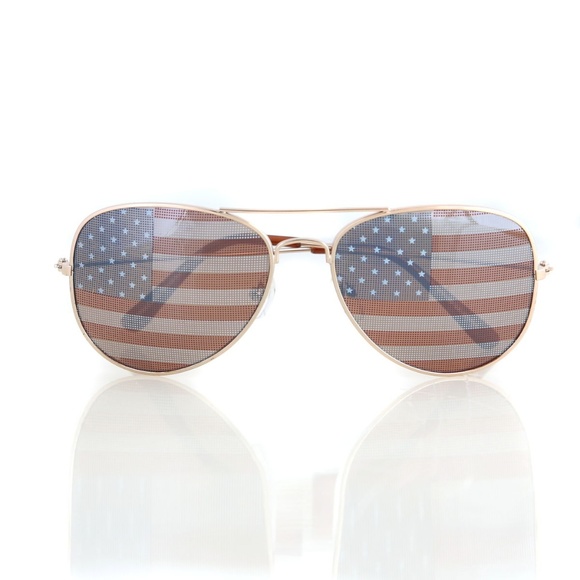 American Flag Aviator Sunglasses - Picture 2 of 7